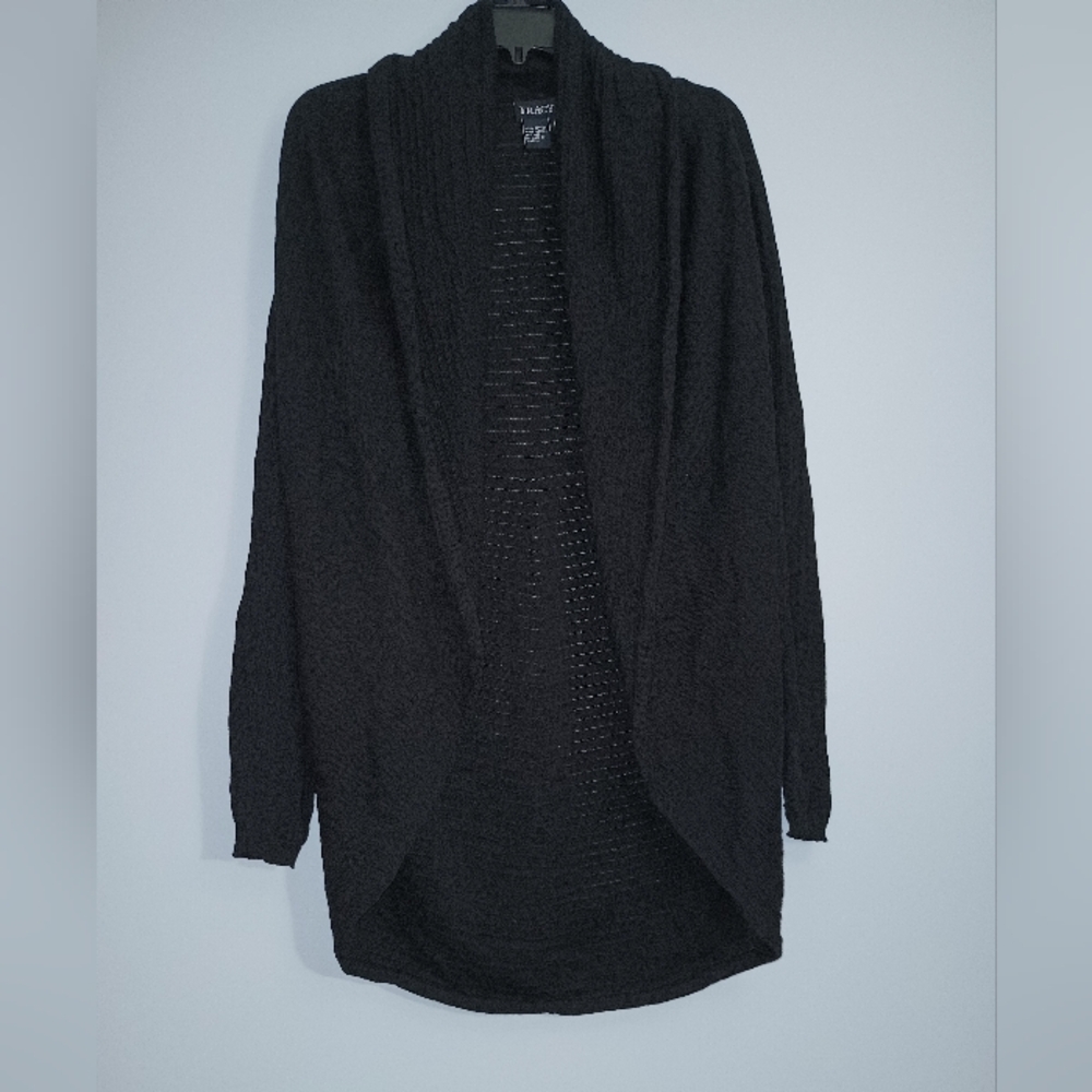 Tracy‎ M Black Open-Front Cardigan L